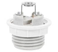 PAMINGONO Douille de Lampe Céramique E27 Blanche avec Anneau Complet, Compatible Large, Solution D'éclairage Fiable pour Plafonds et Appliques Murales