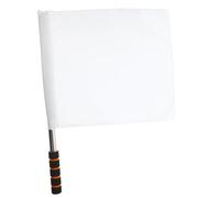 PAMINGONO Drapeau Arbitre Compétition Acier Inoxydable Drapeau Signal Manuel Blanc pour Événements Sportifs et Courses Signalisation Fiable pour Arbitres et Juges