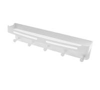 PAMINGONO Étagère Murale Installation sans Perçage Porte-clés et Porte-parapluie 1pc en Acier Inoxydable Blanc Cuisine et Salon