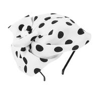 PAMINGONO Fascinator Pour Femme Bandeau Beret Rétro Élégant Avec Pois Noirs Accessoire De Coiffure Pour Fêtes Et Cérémonies