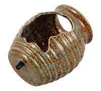 PAMINGONO Fontaine Décorative en Pot de Terre Cuite Écologique Circulation d'eau sans Pompe Petite Taille Couleur Vert Céladon pour Décoration Intérieure et Jardin Cascade Naturelle