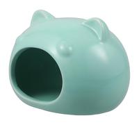 PAMINGONO Habitat du Hamster en Céramique Petite Maison Mignonne pour Hamsters et Petits Animaux Abri Rafraîchissant et Facile à Nettoyer Accessoire