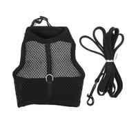 PAMINGONO Harnais et Laisse pour Lapin Nain en Tissu Mesh Confortable Taille S 15-20cm Tour de Poitrine pour Activités Extérieures et Balades