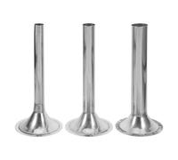 PAMINGONO Kit 3 Tubes en Acier Inox pour Poussoir à Saucisses Manuel, Tailles Variées Compatibles Hachoirs à Viande, Accessoires Fabrication Saucisses Maison