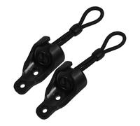 PAMINGONO Kit de Fixation pour Stores Enrouleurs Noirs, 2 Sets en Plastique Pom Verrouillage Élastique Anti-Vent, Accessoires Universels pour Rideaux et Stores