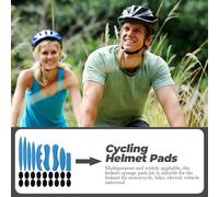 PAMINGONO Kit de Rembourrage pour Casque de Vélo Bleu Coussinets en Mousse Respirants Souples et Absorbant Les Chocs Ensemble Complet Tapis Intérieurs pour Protection et Confort Longue