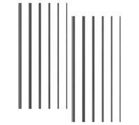 PAMINGONO Kit de Réparation Design à Deux Pièces en Fibre de Carbone pour Canne à Pêche Noir 12 Pièces pour Réparation Facile et Expérience de Pêche Sensible en Eau Douce