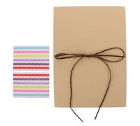 PAMINGONO Kit de Scrapbooking Photo Pliable 21 X 15 CM en Papier Kraft Robuste Album Photo Soi-Même Petit Album de Souvenirs pour Anniversaire et Présent Personnalisé