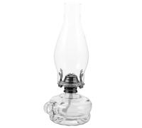 PAMINGONO Lampe à Pétrole Vintage en Verre Lampe à Huile de Table Décorative Rétro pour Intérieur et Extérieur pour Maison Éclairage Décoratif Ancien Lanterne en Verre Transparente