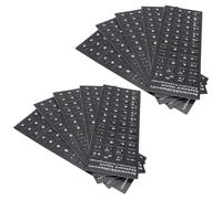 PAMINGONO Lot de 10 Autocollants pour Clavier Espagnol Protection de Clavier en PVC Noir Mat Lettres Blanches pour PC Portable Bureau et École