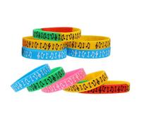 PAMINGONO Lot de 10 Bracelets Musicaux en Silicone Colorés Notes de Musique Bracelets de Poignet Confortables pour Concerts Festivals et Événements Festifs