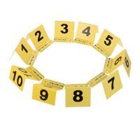 PAMINGONO Lot de 10 Marqueurs de Preuve en Plastique Jaune avec Échelle, Identification Claire et Mesure Précise pour Scène D'enquête ou Halloween, Dimensions 17x9x7cm