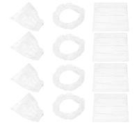 PAMINGONO Lot de 100 Sets de Housses Jetables pour Siège Auto Volant et Levier de Vitesse Accessoires Voiture Blancs Protection Anti-Saleté pour Usage Quotidien Fournitures Pratiques et