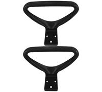 PAMINGONO Lot de 2 Accoudoirs Noirs en Plastique pour Fauteuil de Bureau Ergonomique Design Confortable et Support Renforcé, Accessoires pour Chaise Exécutive