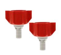 PAMINGONO Lot de 2 Adaptateurs Connecteurs Bib en Plastique Rouge 3/8 pour Machine à Eau Gazeuse, Compatible Sachets de Boisson, Réutilisables, pour Carbonatation Précise et Usage