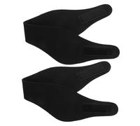 PAMINGONO Lot de 2 Bandeaux de Natation Étanches Noirs 53X9 CM en Tissu Élastique Protection D’Oreilles pour Natation et Sport Bandeau Antidérapant Réutilisable pour Piscine et Plage