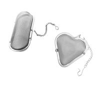PAMINGONO Lot de 2 Boules à Thé en Acier Inoxydable Argenté Crochet Anti-chute et Design à Trous Uniformes pour Infuser Épices et Assaisonnements Maison