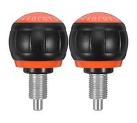 PAMINGONO Lot de 2 Boutons à Ressort Sphériques Noirs et Orange, Goupilles de Traction pour Vélo D’Appartement, Pièces de Rechange Compatibles pour Équipement de Fitness, Contrôle Fluide