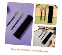 PAMINGONO Lot De 2 Brosses Métalliques Pour Batterie Accessoires De Batterie Pour Jazz Entraînement Noires
