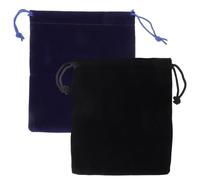 PAMINGONO Lot de 2 Paquet à Cordon pour Cube Puzzle en Tissu Résistant, Pochettes Noires Multifonctions pour Protection et Transport Facile des Jeux de Société
