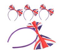 PAMINGONO Lot De 4 Bandeaux À Nœud Pour Filles, Avec Drapeau Britannique, Pour Femmes, Pour Adolescentes, Décoratifs, Avec Drapeau National
