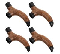 PAMINGONO Lot de 4 Poignées en Liège pour Bâtons de Randonnée 18 MM Accessoires de Rechange en Bois Naturel Poignée Confortable Antidérapante pour Marche Trekking et Randonnée en