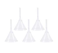 PAMINGONO Lot de 5 Entonnoirs Triangulaires en Verre 40 MM Entonnoirs de Dosage pour Chimie Analytique Réutilisables et Lavables à la Main Usage Laboratoire et Expériences Chimiques