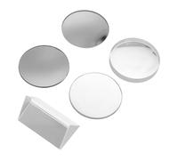 PAMINGONO Lot de 5 set de Lentilles en Verre Optique Transparentes Convexes et Concaves 3Cm-5Cm pour Expériences de Physique Kit Pédagogique pour Laboratoire Scolaire et Démonstrations