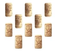 PAMINGONO Lot de 50 Bouchons de Vin en Liège Naturel Couvercle D'étanchéité pour Bouteille de Vin Design Droit Non Conique pour Bar