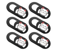 PAMINGONO Lot de 6 Caches Webcam Coulissants pour Ordinateur Portable et Tablette Ultra-Minces Motif Chat Protection Confidentialité Compatible PC et Autres Facile à Utiliser