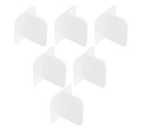 PAMINGONO Lot de 6 Renforts de Clôture en Plastique Blanc Antidérapants pour Support de Parc à Bébé sans Perçage, Ancrage Mural Sécurisé pour Chambres et Salons