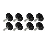 PAMINGONO Lot de 8 Patins Anti-Vibrations en Caoutchouc Réglables pour Tapis de Course - Pieds de Nivellement Universels Vis de 12 MM - Amortisseurs Silencieux pour Équipements de Fitness