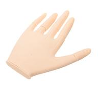 PAMINGONO Main D'entraînement à Ongles en Silicone Flexible Articulations Détachables, Main Multipurpose Beige pour Salon de Manucure Professionnel ou Débutant
