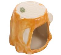 PAMINGONO Maison en Céramique pour Hamster, Nid Rafraîchissant, Orange | Espace Privé Sommeil, Usage Toute L’année, pour Furet et Hérisson