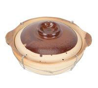 PAMINGONO Marmite Cuisine en Argile avec Poignée Unique 0,5l, Casserole Ménagère pour Cuisson et Braisage avec Couvercle à Vapeur et Transfert Thermique Plusieurs styles