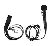 PAMINGONO Microphone Filaire Portable avec Interrupteur Microphone Antibruit Compact Noir Micro Portatif pour Enseignants et Guides pour Présentations Cours et Visites Guidées