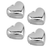 PAMINGONO Palette de Maquillage Vide 4 Pièces en Plastique et Aluminium Argenté avec Miroir Intégré Boîte Compacte Multifonction pour Blush Highlighter et Fards à Paupières pour Voyage