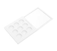 PAMINGONO Palette de Maquillage Vide pour Fards à Paupières en Plastique Blanc Organiseur 9 Compartiments et Performances Scène Blush et Contour, pour Soirées