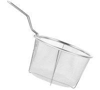 PAMINGONO Panier à Frites en Acier Inoxydable Argenté, Panier Métallique Réutilisable et Facile à Nettoyer, Friture en Famille Restaurants
