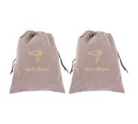 PAMINGONO Paquet pour Sèche-cheveux en Tissu 2pcs Cordon de Serrage, Organiseur Minimaliste pour Protéger et Ranger Sèche-cheveux et Accessoires en Voyage ou Espace de Vie