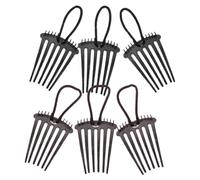 PAMINGONO Peigne à Cheveux Avec Élastique 6 Pièces Taille Moyenne, Peigne Volumisant Pour Femme Avec Bande Flexible, Adapté Aux Cheveux Épais Et Bouclés, Coiffure Queue De Cheval