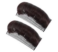 PAMINGONO Peignes Invisibles pour Chignon 2 Pièces Accessoires Cheveux Volume et Extensions Outil Coiffure Demi-Bun Noir et Brun Foncé Maintien Naturel Usage Quotidien