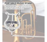 PAMINGONO Pince Partition Portable pour Tuba et Basson Clip Lyre Fer Support de Musique Stable et Léger pour Marche et Pratique
