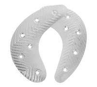PAMINGONO Plaques de Talon en Métal Argentées pour Chaussures Hommes, Forme Demi-lune, Design Antidérapant, Installation Facile avec Vis, Protection Robuste du Talon