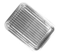 PAMINGONO Plat à Friture en Acier Inoxydable 36x27x4,8 Cm Filtre D'égouttage, Plateau D'égouttage D'huile Rectangulaire, Plateau De Conservation des Aliments Pratique pour Grillades Et en-Cas