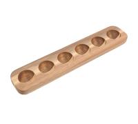 PAMINGONO Plateau à Œufs en Bois D’Acacia Support de Rangement 6 Compartiments Boîte à Œufs Cuisine et Maison Protection Antichoc Rangement Pratique et Solide