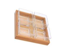 PAMINGONO Plateau de Service Divisé Verre Transparent Plateau Multifonction pour Fruits Secs Noix et Apéritifs Assiette Compartimentée sans Couvercle pour Maison et Restaurant