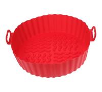 PAMINGONO Plateau en Silicone Rouge pour Friteuse à Air - Coussin Résistant à la Chaleur Réutilisable et Antiadhésif Tapis de Protection pour Cuisson Saine et Nettoyage Facile Accessoire