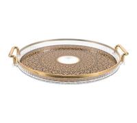 PAMINGONO Plateau Multifonction Rond en Acrylique Élégant pour Décoration et Organisation, Accessoire de Table Basse pour Cuisines et Home Decor