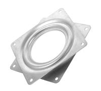 PAMINGONO Plateau Tournant Pivotant en Tôle Galvanisée Argentée, Robuste et Fiable, pour Pièces de Chaise de Bureau et Support D'affichage, Mécanisme Pivotant Simple et Solide